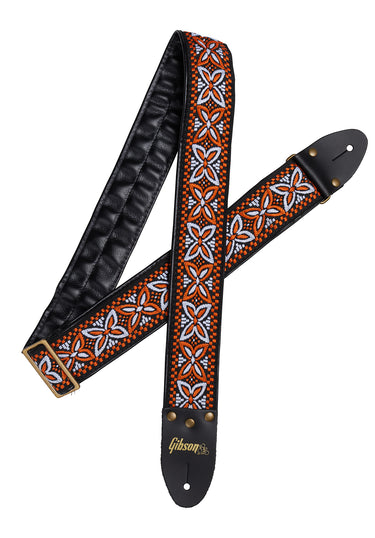 Gibson The Orange Lily Guitar Strap guitar accessory photographed at Interstellar Guitars in San Antonio, TX