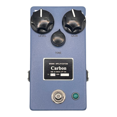 Browne Amplification Carbon V2 - Blue effect pedal photographed at Interstellar Guitars in San Antonio, TX