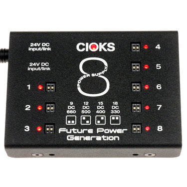 Cioks C8E Expander - 8 Isolated Outlets Pedalboard Power Supply power photographed at Interstellar Guitars in San Antonio, TX