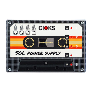 Cioks Limited Edition Cassette Tape Retro Series SOL- 5 Isolated Outlets Pedalboard Power Supply power photographed at Interstellar Guitars in San Antonio, TX