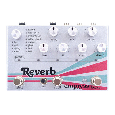 Empress Effects Reverb effect pedal photographed at Interstellar Guitars in San Antonio, TX