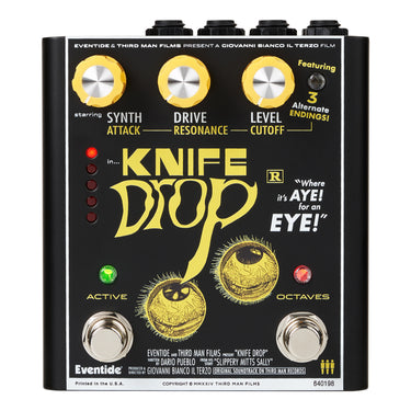 Eventide Knife Drop Fuzz Synth Pedal effect pedal photographed at Interstellar Guitars in San Antonio, TX