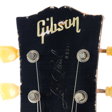 Gibson M2M Murphy Lab '57 Les Paul Shell Pink - Headstock Logo Wear at Interstellar Guitars