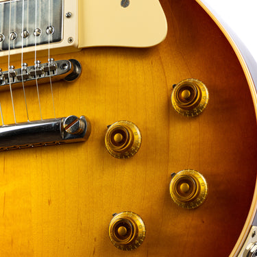 Gibson Custom Shop 1958 Les Paul VOS Bourbon Burst - Control Knobs Detail at Interstellar Guitars