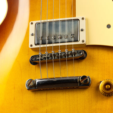 Gibson Custom Shop 1958 Les Paul VOS Bourbon Burst - Bridge Pickup Detail at Interstellar Guitars