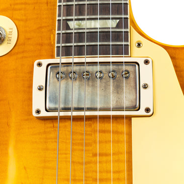 Gibson Custom Shop '59 Les Paul VOS Dirty Lemon - Neck Pickup Close-up at Interstellar Guitars