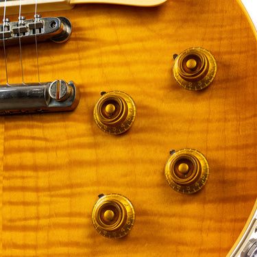 Gibson Custom Shop '59 Les Paul VOS Dirty Lemon - Control Knobs Detail at Interstellar Guitars
