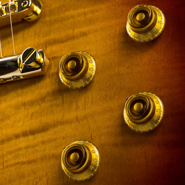Gibson Custom Shop '59 Les Paul Dark Cherry - Control Knobs Detail at Interstellar Guitars
