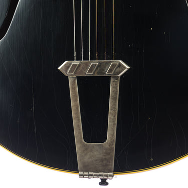 Gibson Vintage 1949 L-7C Archtop Black - Trapeze Tailpiece Detail at Interstellar Guitars