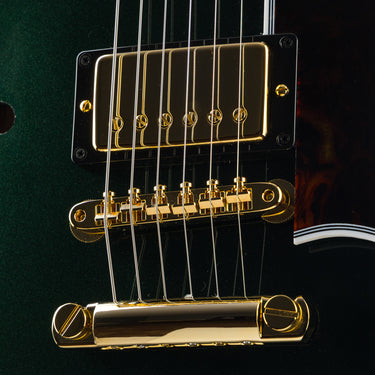 Gibson Custom Shop 1959 ES-355 British Racing Green - Bridge and Tailpiece at Interstellar Guitars