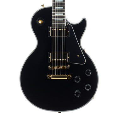 Gibson Custom Shop Les Paul Custom Ebony - Front View at Interstellar Guitars