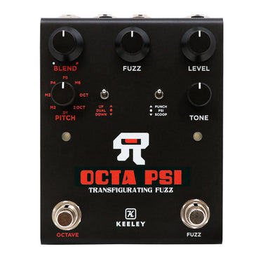 Keeley Electronics Octa Psi - Transfigurating Fuzz effect pedal photographed at Interstellar Guitars in San Antonio, TX