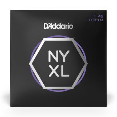 D'Addario NYXL1149 NYXL Nickel Electric Guitar Strings - 11-49 Medium guitar strings photographed at Interstellar Guitars in San Antonio, TX