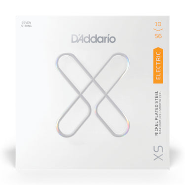 D'Addario XSE1056 XS Nickel Coated 7-String Electric Guitar String - 10-56 Light guitar strings photographed at Interstellar Guitars in San Antonio, TX