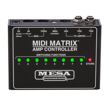 Mesa Boogie Midi Matrix Switcher signal management photographed at Interstellar Guitars in San Antonio, TX