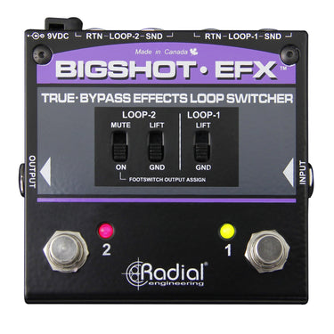 Radial Engineering BigShot EFX Effects Loop Switcher effect pedal photographed at Interstellar Guitars in San Antonio, TX