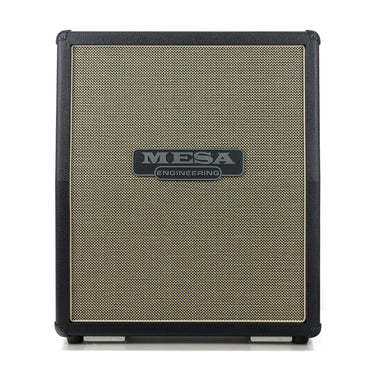 Mesa Boogie 2x12 Rectifier Vertical Cabinet - Black Bronco / Black & Cream Grille w/Cream Pipping at Interstellar Guitars
