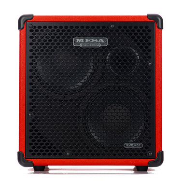 Mesa Boogie 2x10 Subway Cabinet Custom - Red Bronco w/Black Metal Grille at Interstellar Guitars
