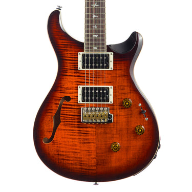 PRS SE Custom 24 Semi-Hollow Piezo - Orange Tiger Smokeburst at Interstellar Guitars