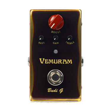 Vemuram Budi-G Gritty Gain Boost Pedal effect pedal photographed at Interstellar Guitars in San Antonio, TX