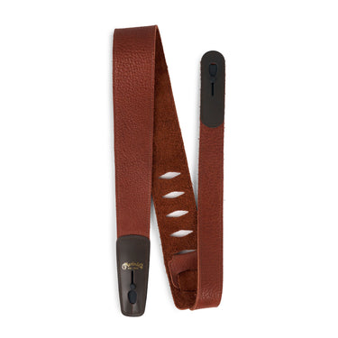 Martin Buffalo Leather Lock-It Strap - Tan guitar accessory photographed at Interstellar Guitars in San Antonio, TX