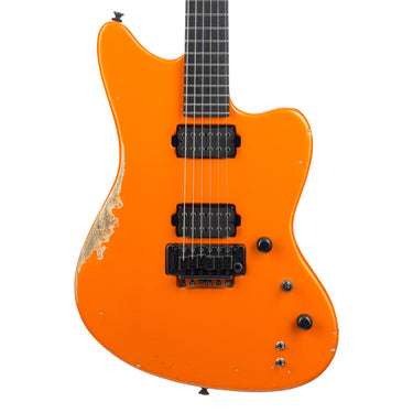Tom Anderson Guitarworks Raven Shorty - Tangerine Pearl In-Distress at Interstellar Guitars