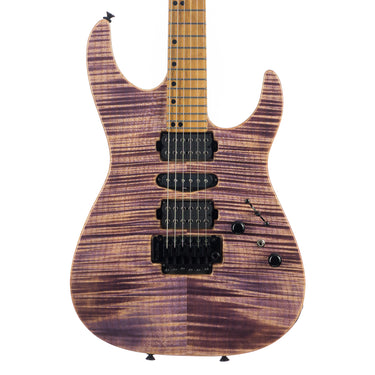 Tom Anderson Guitarworks Angel - Natural Purple - Front View at Interstellar Guitars