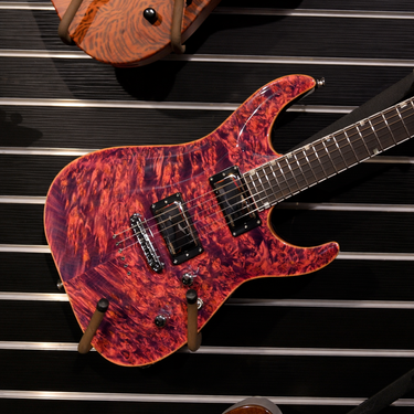 ESP USA Limited Horizon II Burl Maple - Pink Carmine at Interstellar Guitars