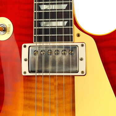 Gibson Custom Shop '60 Les Paul VOS Washed Cherry - Neck Pickup Close-up at Interstellar Guitars