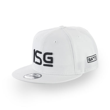 ISG flagship - New Era 9Fifty Snapback - White with Black at Interstellar Guitars