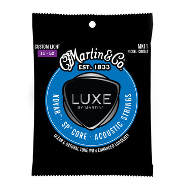 Martin Luxe Kovar Acoustic Guitar Strings Custom Light MK11 - .011 - .052 guitar strings photographed at Interstellar Guitars in San Antonio, TX