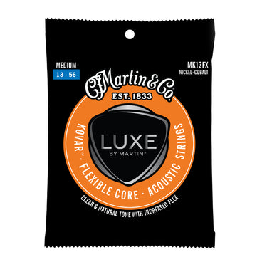 Martin Luxe Kovar Flexcore Acoustic Guitar Strings Medium MK13FX - .013 - .056 guitar strings photographed at Interstellar Guitars in San Antonio, TX
