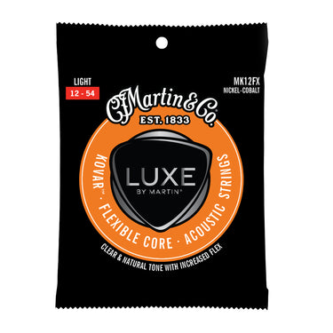 Martin Luxe Kovar Flexcore Acoustic Guitar Strings Light MK12FX - .012 - .054 guitar strings photographed at Interstellar Guitars in San Antonio, TX