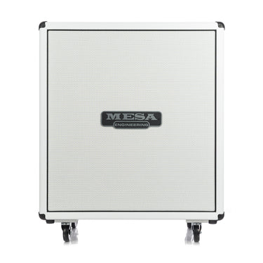 Mesa Boogie 4x12 Rectifier Standard Straight Cabinet - Hot White Bronco / White Grille at Interstellar Guitars