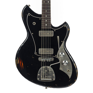 Novo Dealer Limited Serus J - Bull Black over '64 3TB — Tempered Pine, Tempered Maple, Custom. Available now at Interstellar Guitars, San Antonio TX.