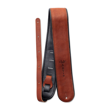 Martin Rolled Ball Glove Leather Strap - Brown guitar accessory photographed at Interstellar Guitars in San Antonio, TX